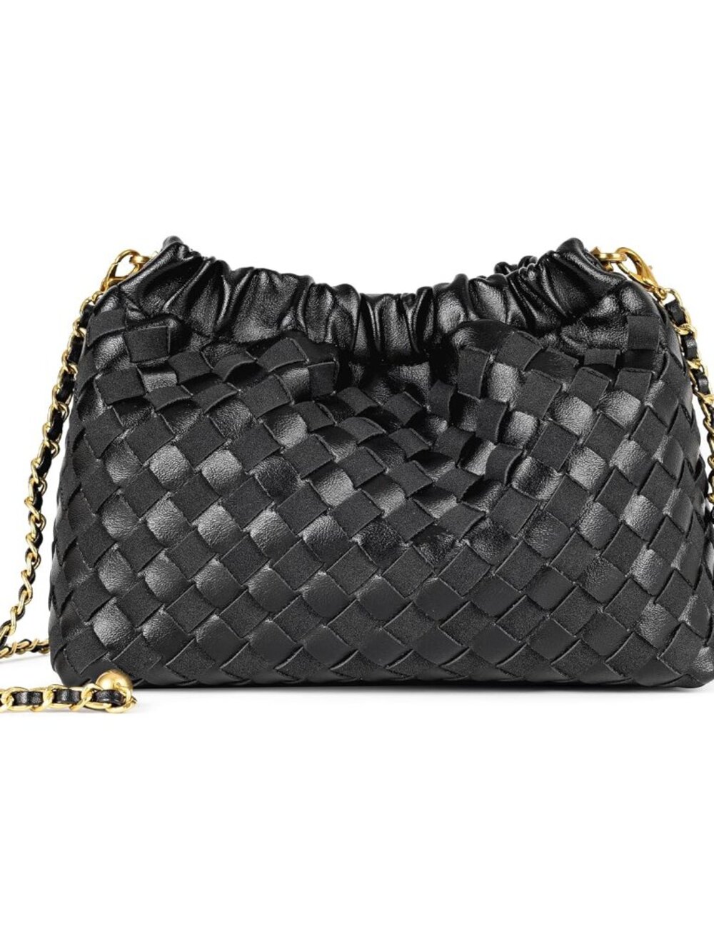 Woven Women's Crossbody Bag & Evening Purse, Trendy Dumpling Clutch & Hobo Cloud